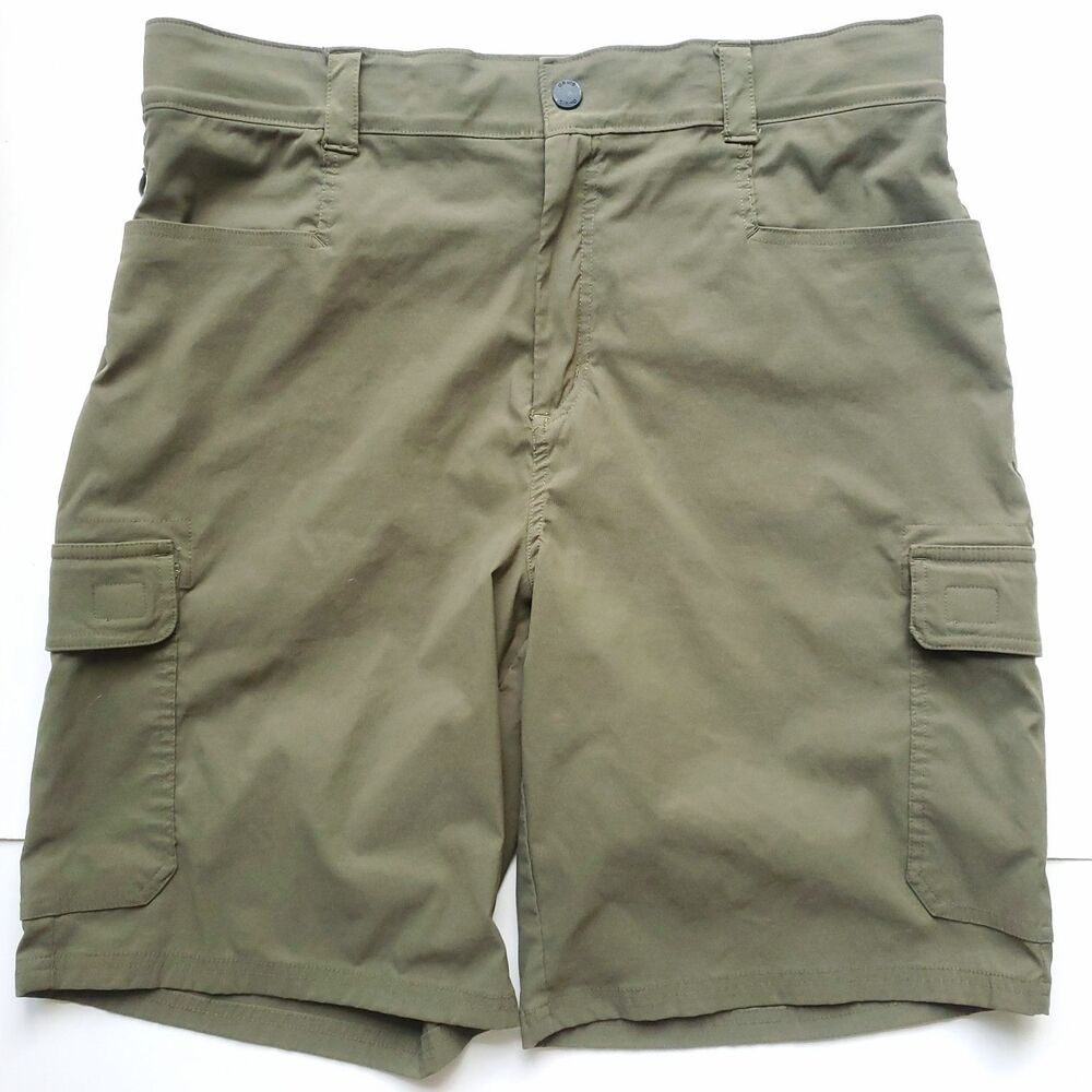 Orvis Mens Cargo Shorts Olive Green Size 36 (37x9.5) Hiking Outdoor Utility Golf